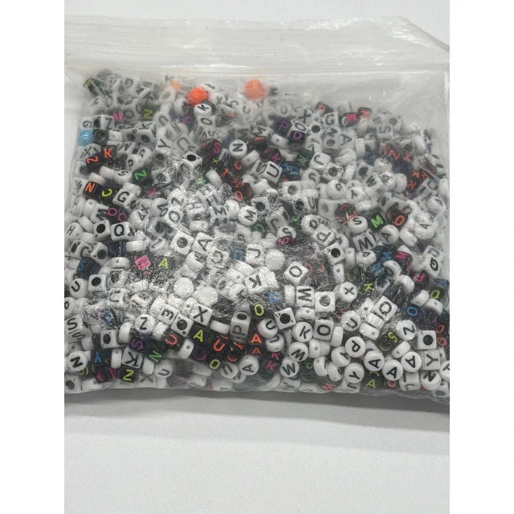 Kids Craft Bead Set Alphabet Pony Beads Jewels‎ String Jewelry Making Fun